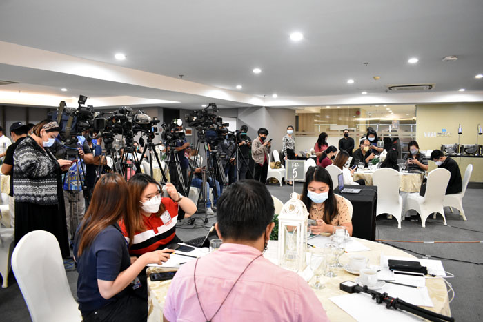 Members of the press, media at the event